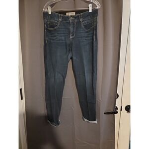 Democracy Ab'solution Booty Lift Jeans, Cuffed Dark Wash Denim,‎ Women's Size 10